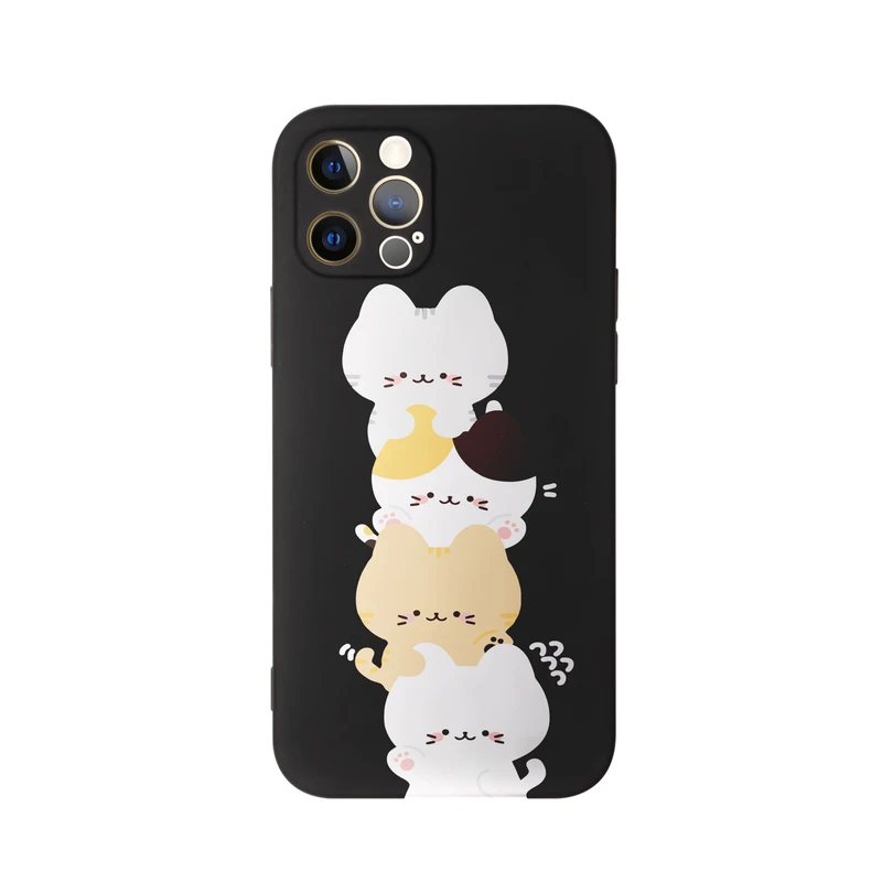 کاور طرح گربه های کیوت کد f4274 مناسب برای گوشی موبایل اپل iphone 12 Pro Max