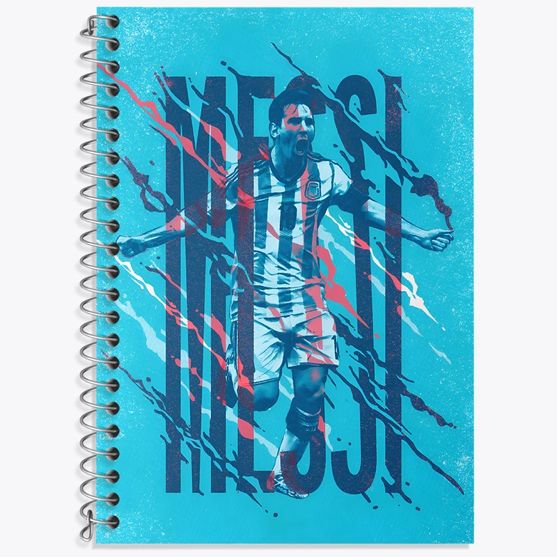 دفتر زبان 50 برگ خندالو مدل سه خط طرح لیونل مسی کد N2826