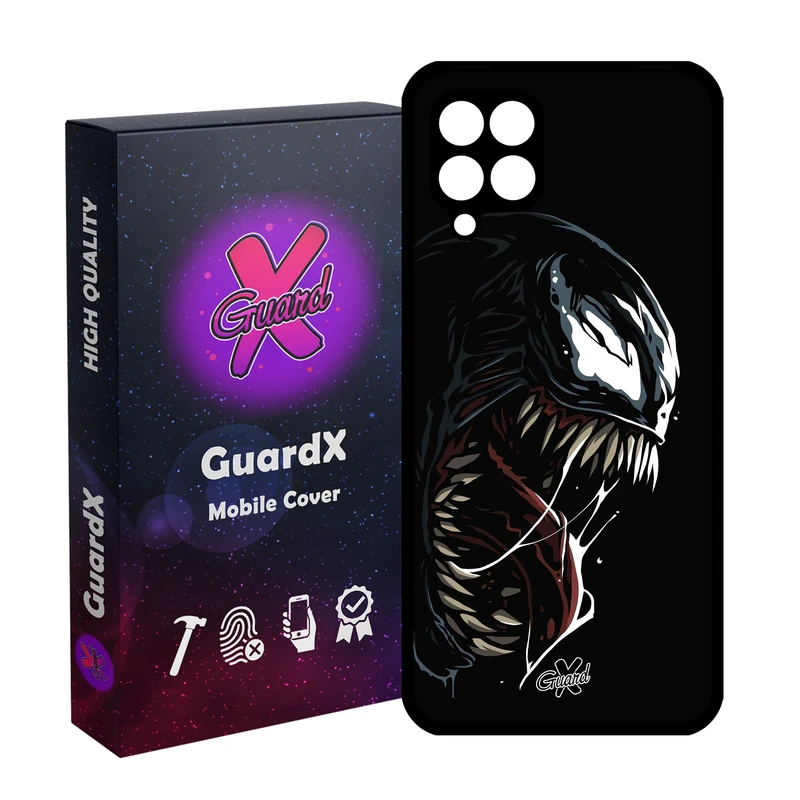 کاور گارد ایکس طرح ونوم مدل Glass10472 مناسب برای گوشی موبایل سامسونگ Galaxy A22 4G