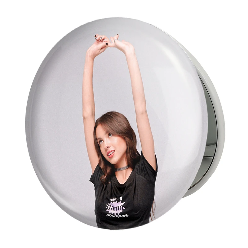 آینه جیبی خندالو طرح اولیویا رودریگو Olivia Rodrigo مدل تاشو کد 19259 