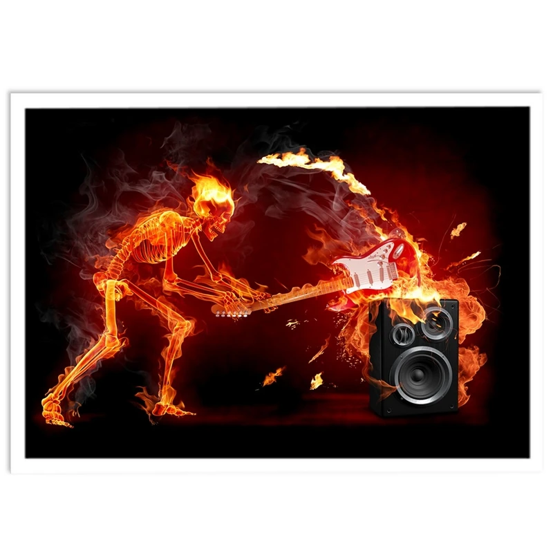 تابلو نوری بکلیت طرح آلات موسیقی گیتار برقی مدل W-S1601