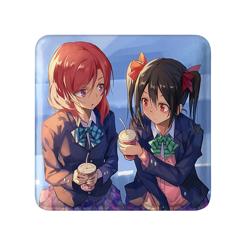 مگنت خندالو طرح نیکو و ماکی انیمه لاو لایو Love Live  مدل مربعی کد 18259