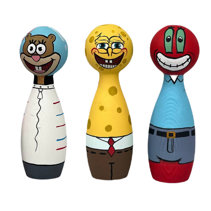 اسباب بازی زینتی مدل باب اسفنجی کد WT106 مجموعه 3 عددی