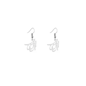گوشواره نقره زنانه هایکا طرح دلیل تپش قلب منی مدل n.ha705