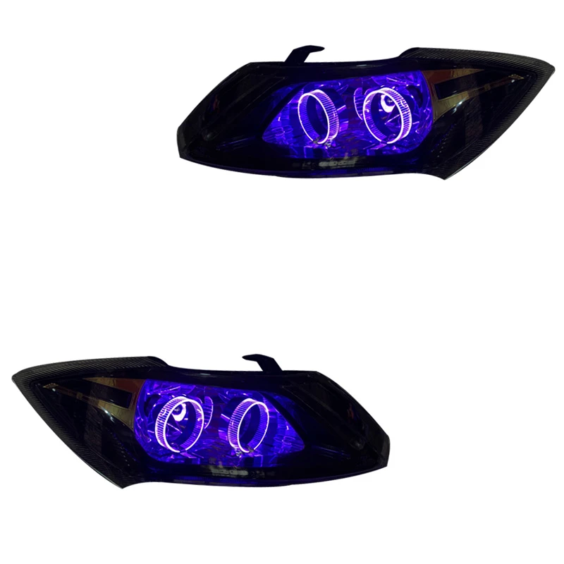 چراغ جلو خودرو گروه پژوهش صنعت مدرن مدل 3D-Ring-B-Purp مناسب برای ساینا،کوئیک بسته دو عددی