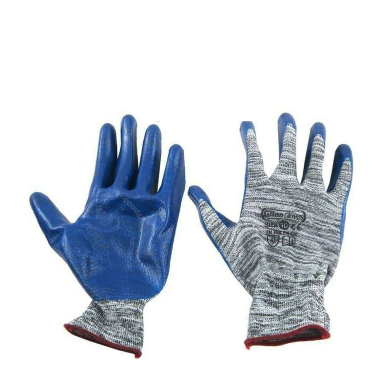 دستکش ایمنی دستکش گیلان مدل نیتریل لبه دار کد XL