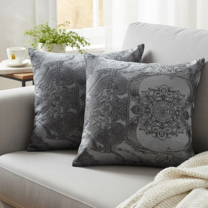 کاور کوسن مدل ساتن مبلی بسته دو عددی سایز 40*40 سانتی متر