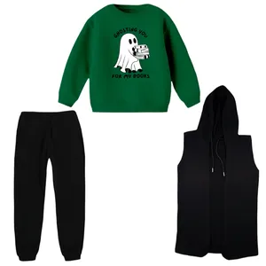 ست 3 تکه لباس راحتی بچگانه مدل روح و کتاب  