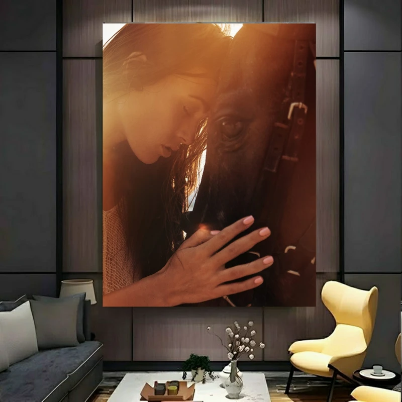 پوستر پارچه ای طرح مخمل  اسب مدل هنری (2) کد FP106575