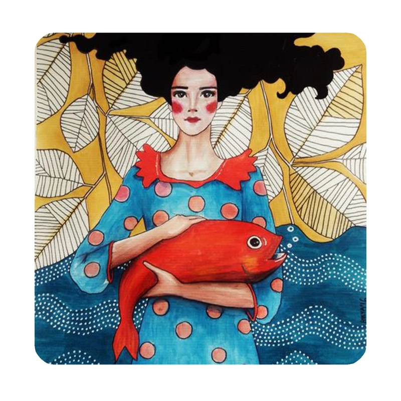 مگنت طرح زن و ماهی کد 20