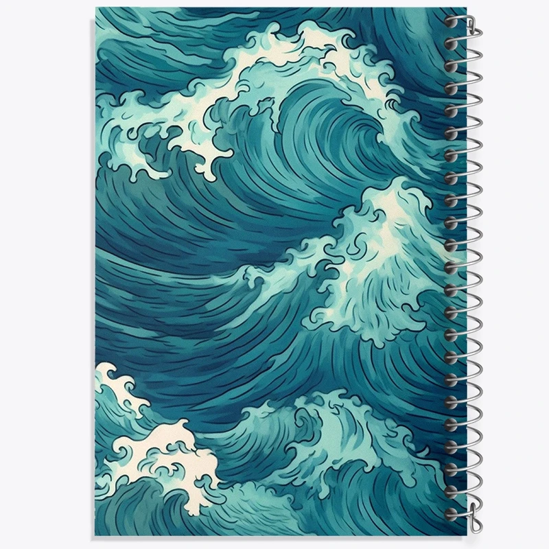 دفتر مشق 100 برگ خندالو طرح نقاشی موج عظیم کاناگاوا کد F1269