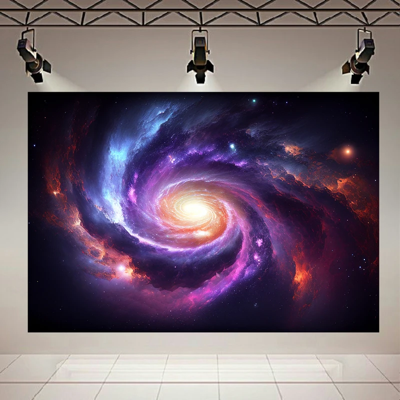 تابلو بوم طرح کهکشان و ستارگان کد AR31971