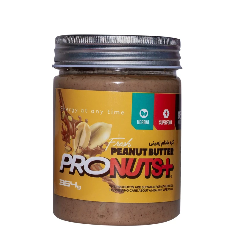 کره بادام زمینی ساده پروناتسپلاس - 364 گرم