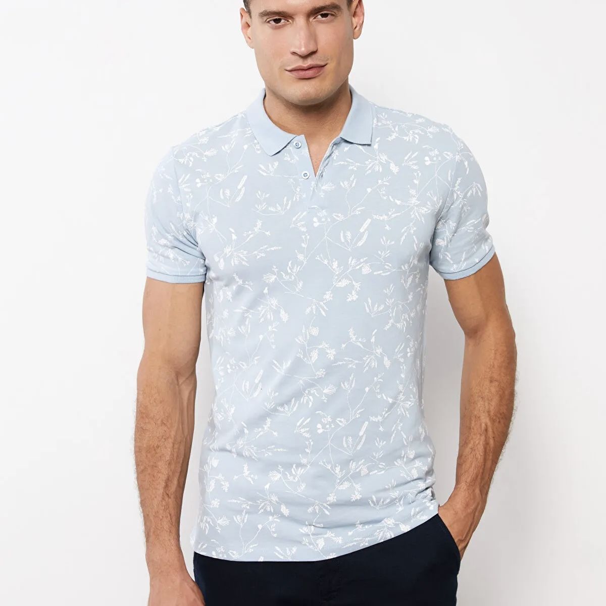 پولوشرت آستین کوتاه یقه برگردان مردانه ال سی وایکیکی مدل Hawaii-pamuk - - 7