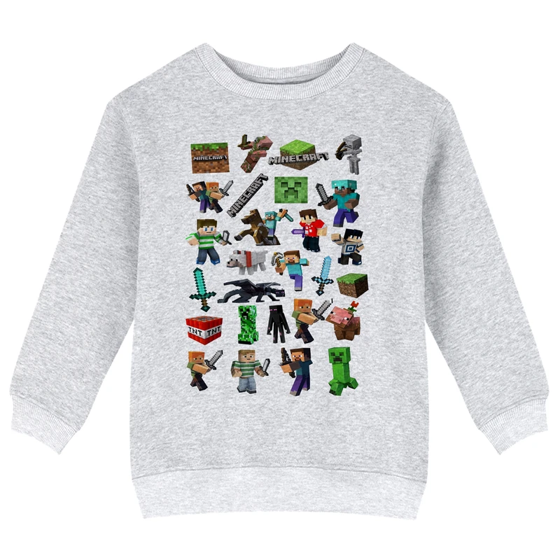 سویشرت پسرانه مدل X45 طرح ماینکرفت