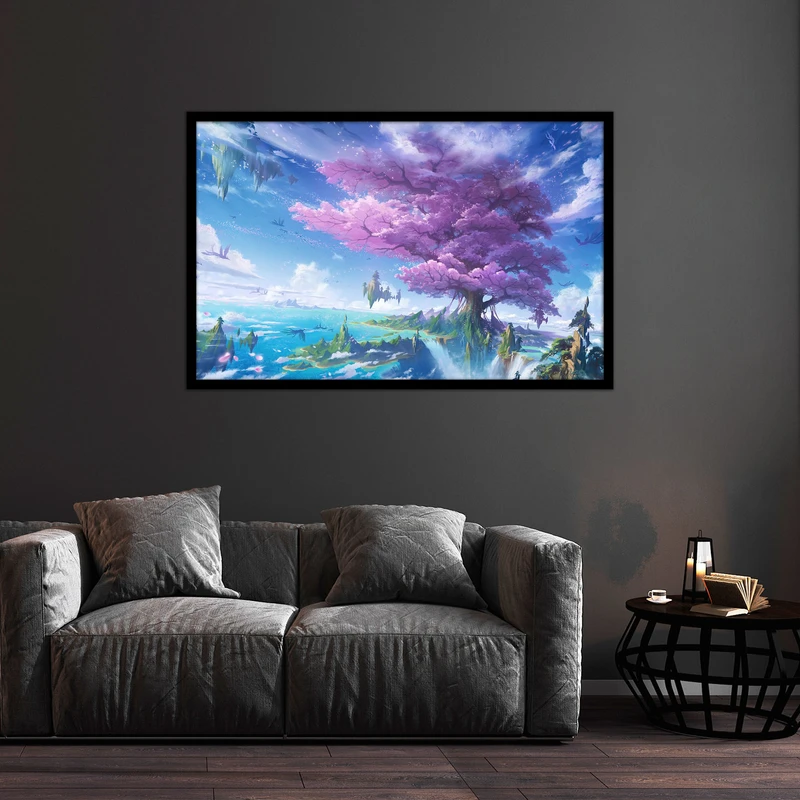 تابلو بکلیت طرح هنری فانتزی منظره طبیعت مدل B-bu1195