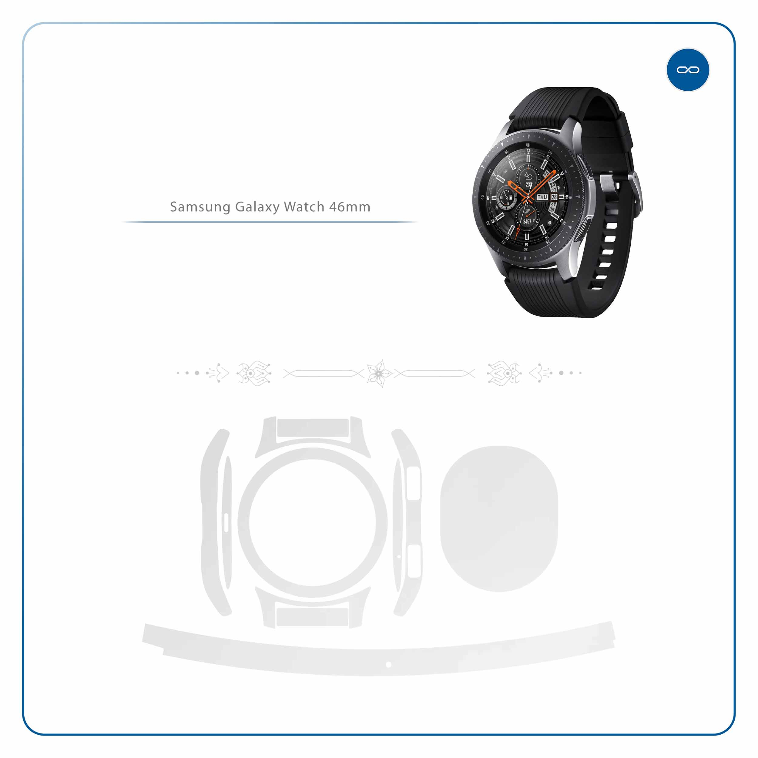 برچسب ماهوت طرح Matte-White مناسب برای ساعت هوشمند سامسونگ Galaxy Watch 46mm