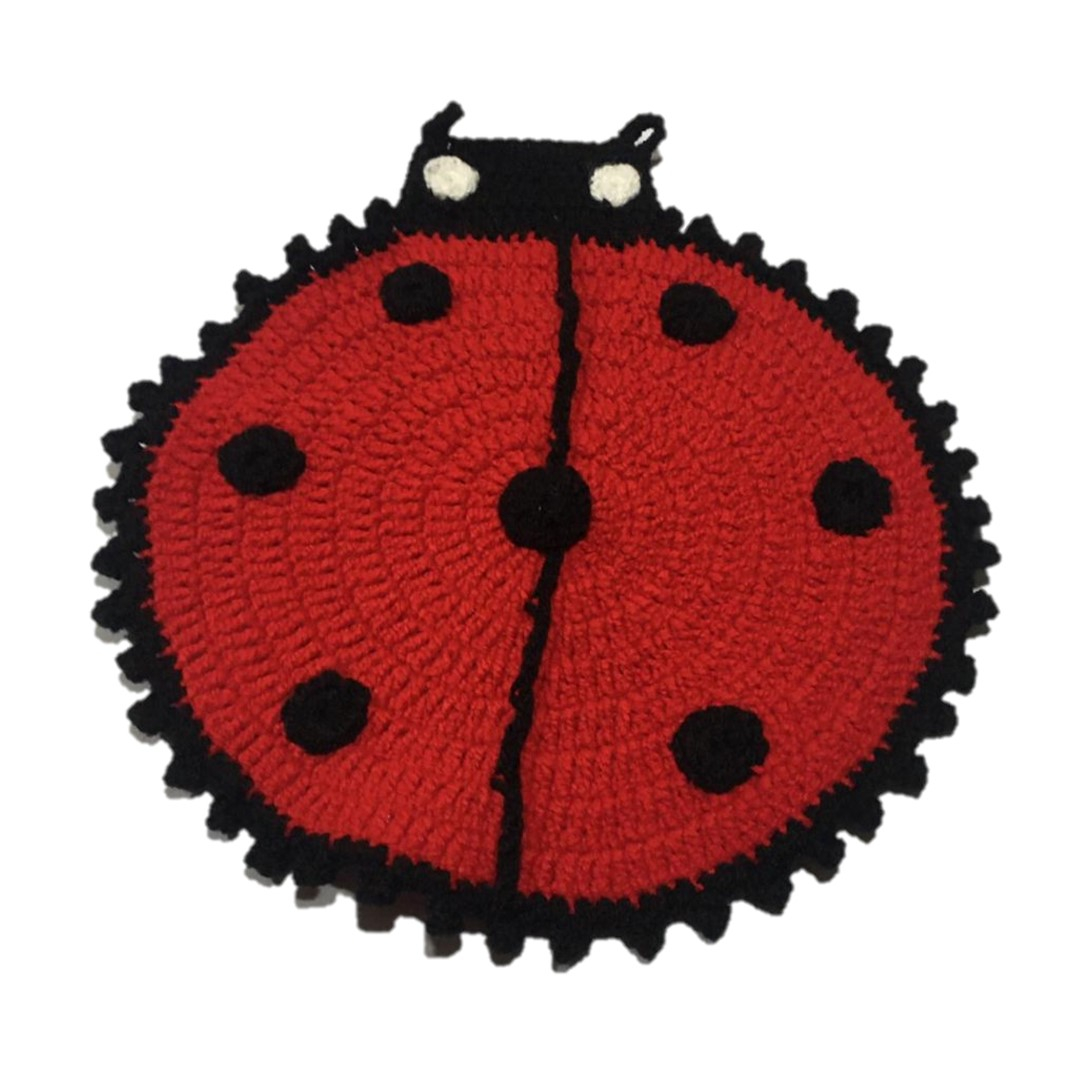 زیربشقابی و زیرقابلمه ای مدل کفشدوزک مجموعه 3 عددی