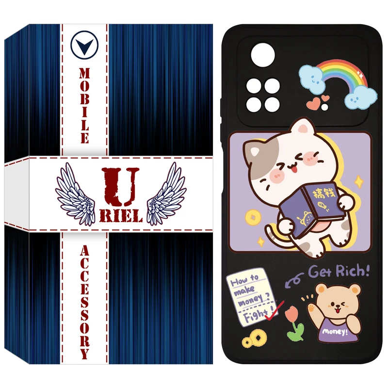 کاور یوریل مدل KSH کد 12 طرح گربه مناسب برای گوشی موبایل شیائومی Poco M4 Pro 4G