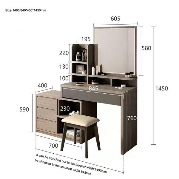 میز آرایش مدل A203+MDF+ALPHA