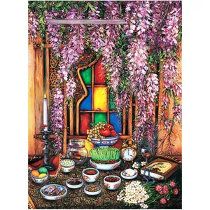 کارت پستال اهورا مدل هفت سین کد A-3642 بسته 25 عددی