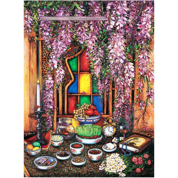 کارت پستال اهورا مدل هفت سین کد A-3642 بسته 25 عددی