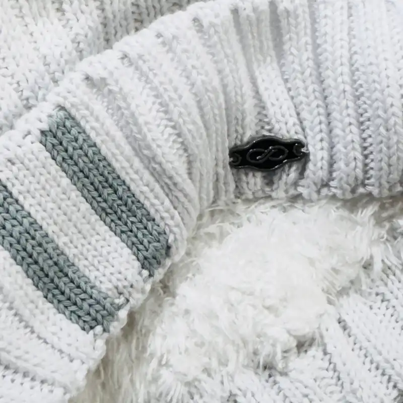 ست کلاه و شال گردن بافتنی نوزادی مدل 72006 رنگ سفید