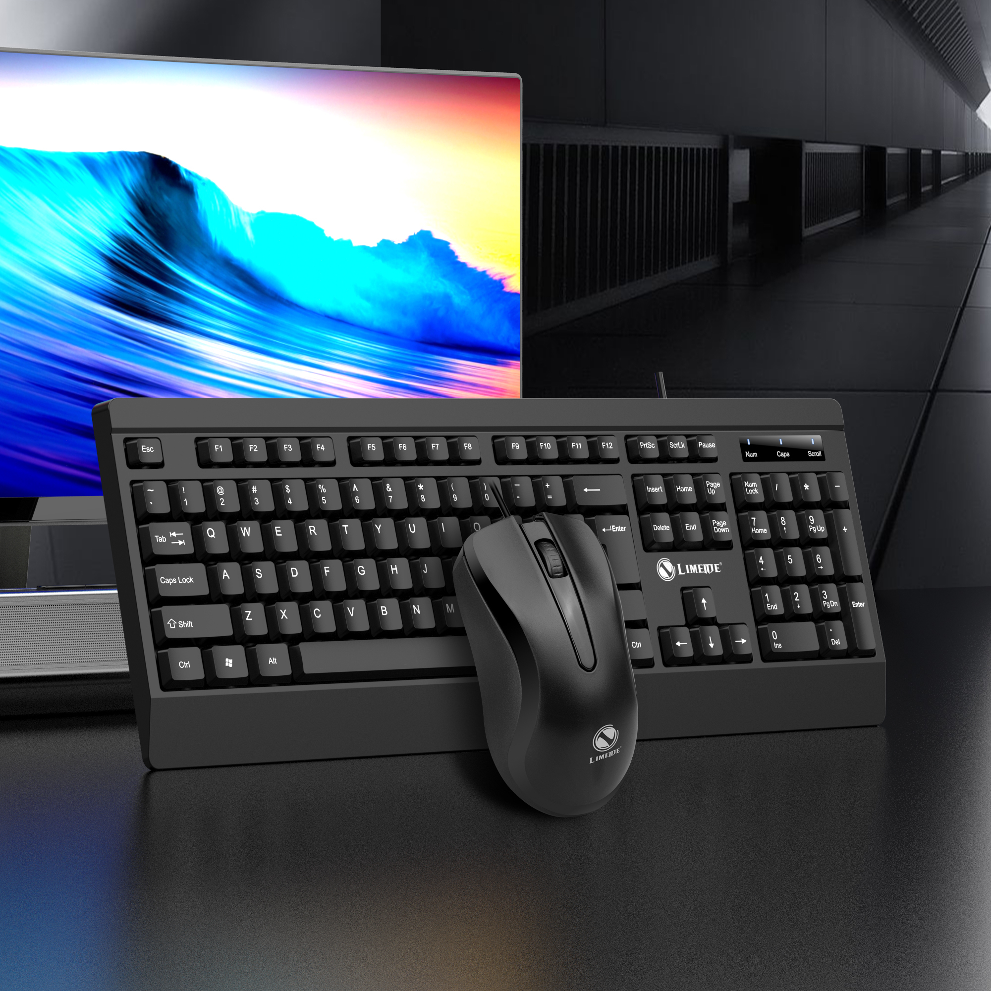 کیبورد و موس لایماید مدل 8016 کد OFFICE-2024