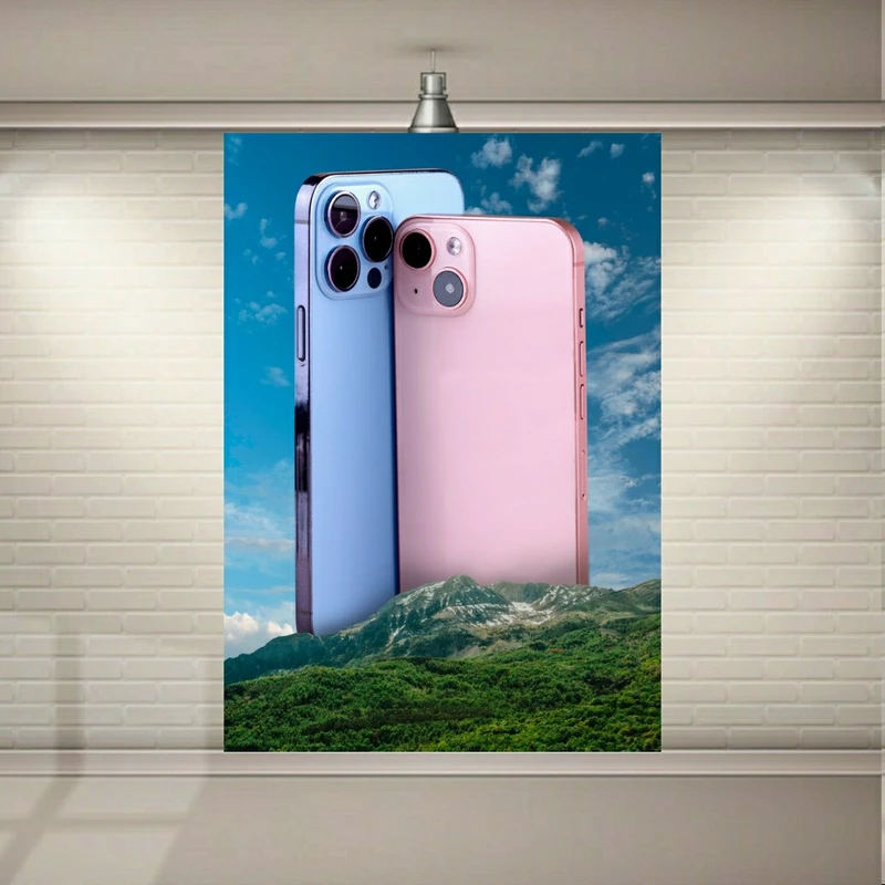 پوستر پارچه ای طرح گوشی ایفون - Iphone مدل SDP1701