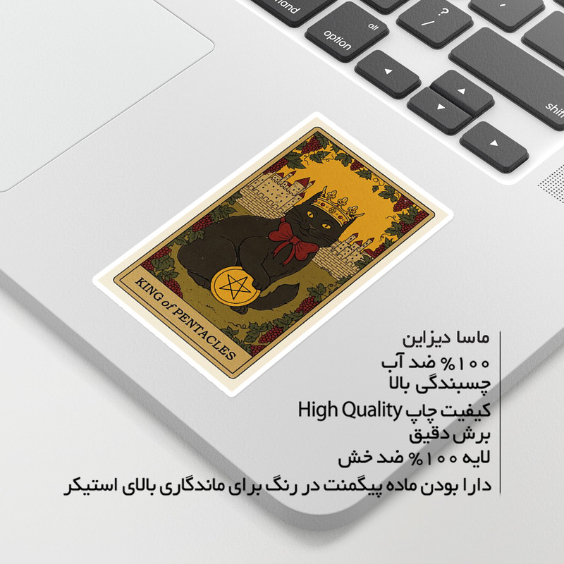 استیکر لپ تاپ ماسا دیزاین طرح CAT مدل STKA00414