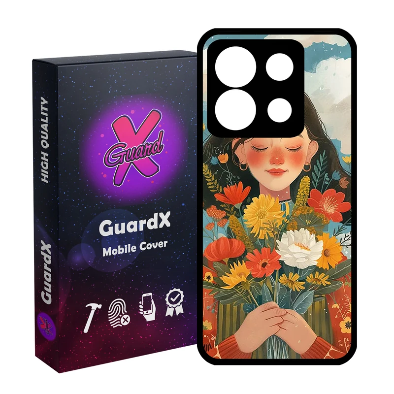 کاور گارد ایکس طرح دختر مدل Glass10776 مناسب برای گوشی موبایل شیائومی Redmi Note 13 5G