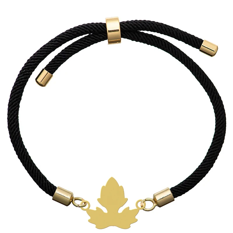 دستبند بندی زنانه هایکا مدل برگ کد d.ha434