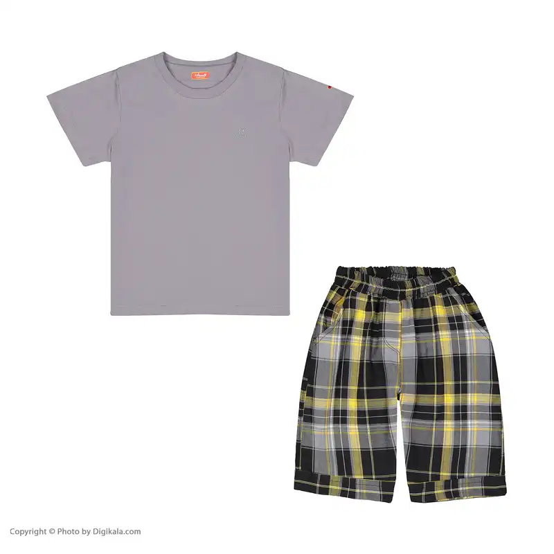 ست تی شرت و شلوارک پسرانه مادر مدل 421-94