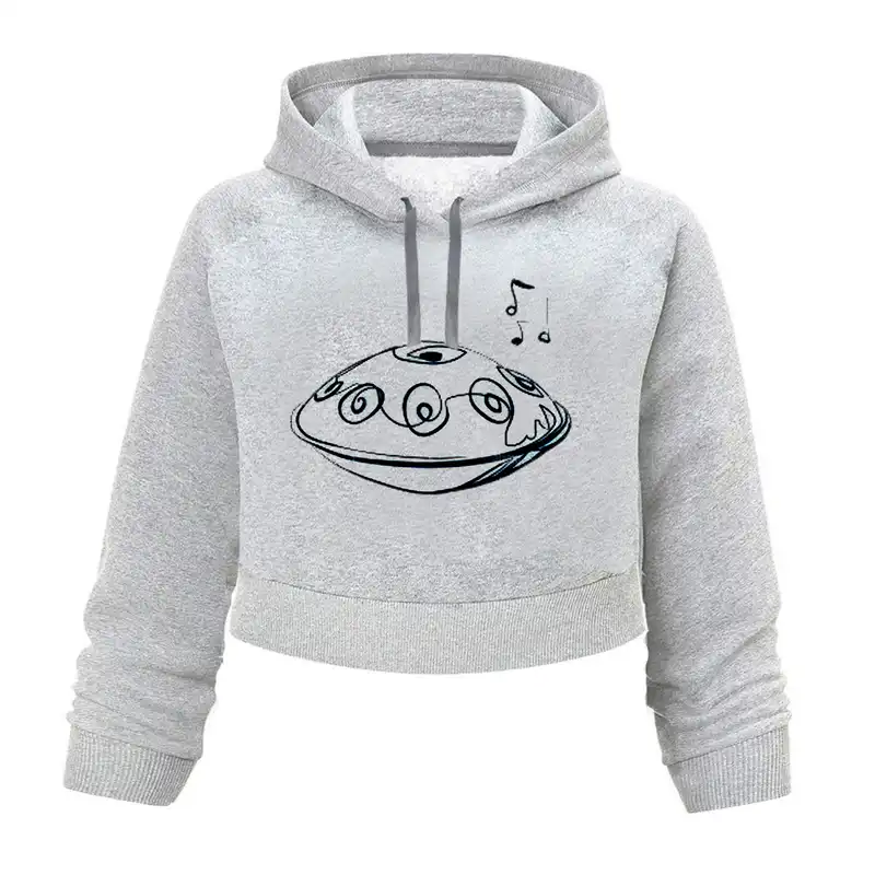 هودی کراپ زنانه مدل هنگ درام کد K77 T