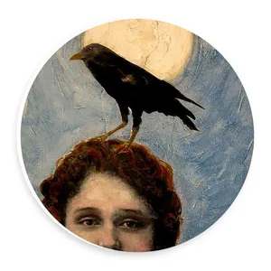  دیوارکوب طرح بانو و کلاغ مدل wtb729