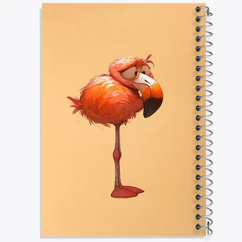 دفتر لیست خرید 50 برگ خندالو طرح فلامینگوی ناراحت کد N5495