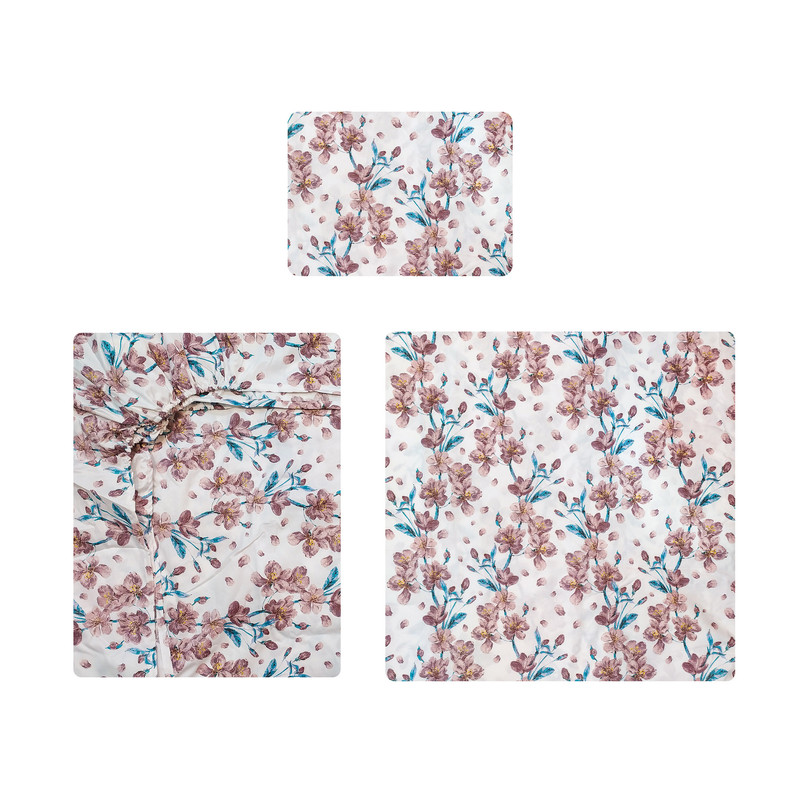 سرویس روتختی آدنو مدل زنبق کد IR121 یک نفره 3 تکه