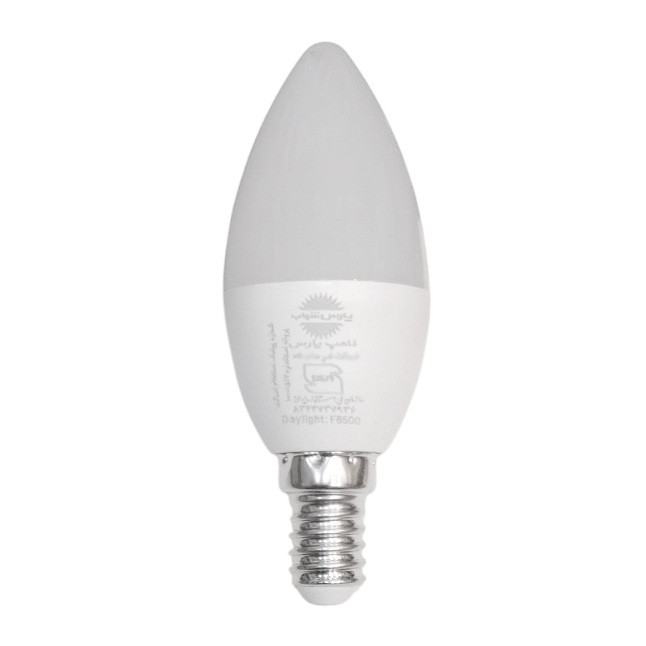 لامپ اس ام دی 6 وات پارس شهاب مدل بادامی مات پایه E14 مجموعه 12 عددی