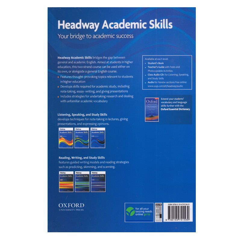 کتاب Headway Academic Skills Listening, Speaking, And Study Skills Level 1 اثر Emma And Gary Pathare انتشارات الوندپویان کتاب Headway Academic Skills Listening, Speaking, And Study Skills Level 1 اثر Emma And Gary Pathare انتشارات الوندپویان