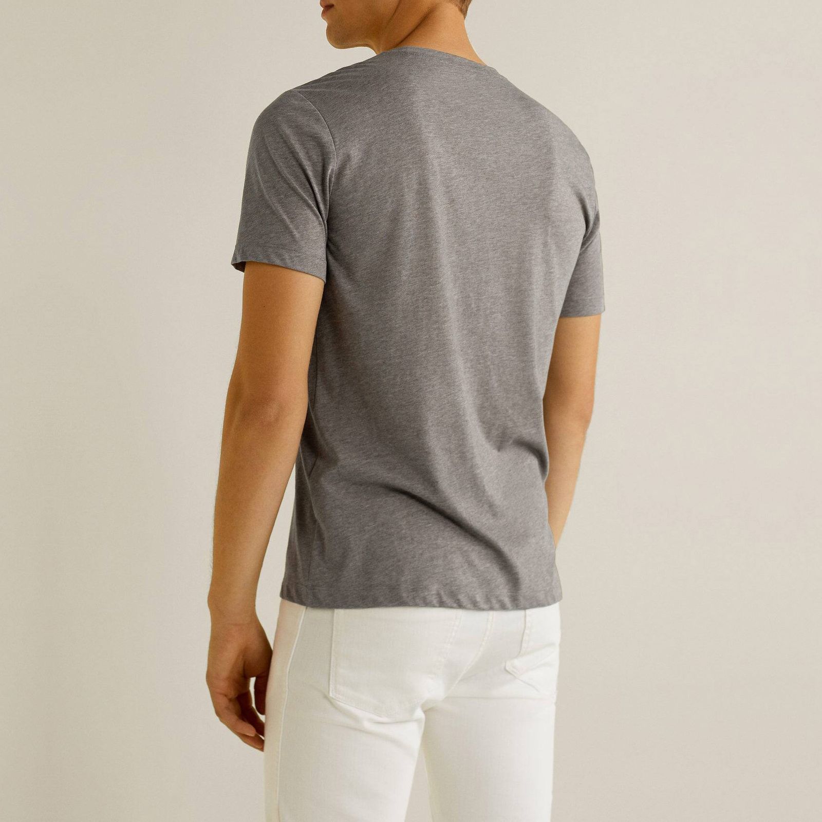 تی شرت آستین کوتاه مردانه مانگو مدل GR455CHE -  - 4
