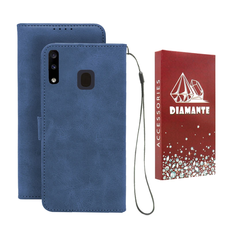 کیف کلاسوری دیامانته مدل Bandaviz Rd مناسب برای گوشی موبایل سامسونگ Galaxy A20 به همراه بند آویز