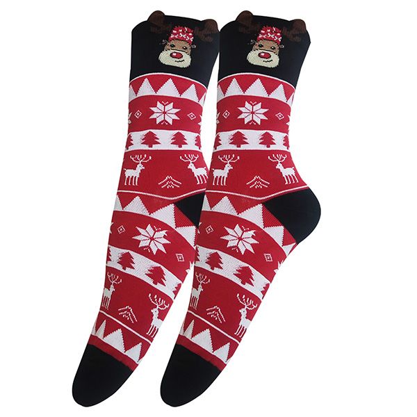 جوراب ساق بلند زنانه تن پوش هنگامه مدل گوزن کد B12 -  - 1