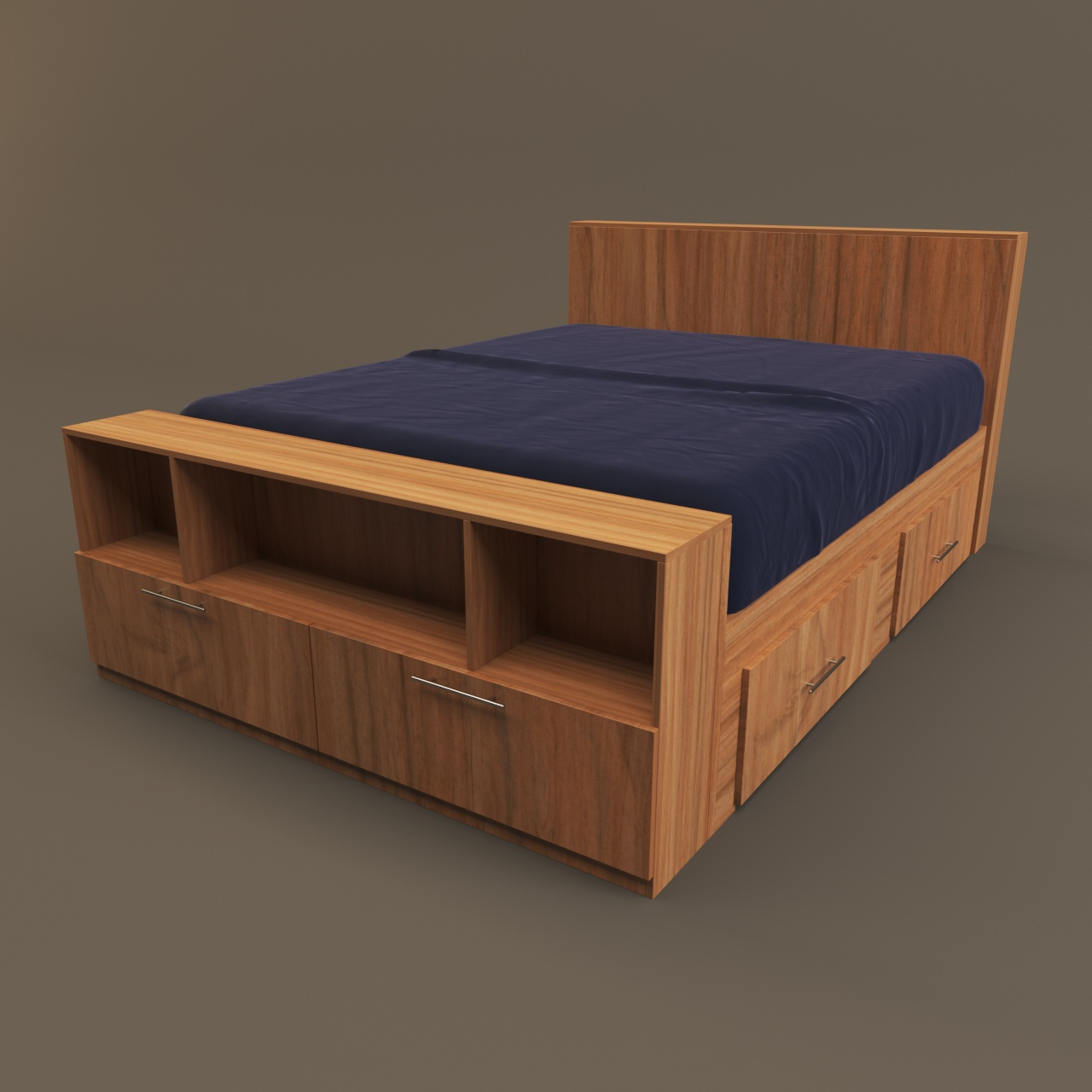تخت خواب دو نفره مدل FH296 سایز 166x245 سانتی متر