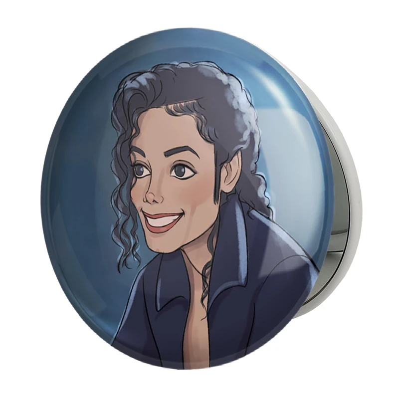 آینه جیبی خندالو طرح مایکل جکسون Michael Jackson مدل تاشو کد 3284 