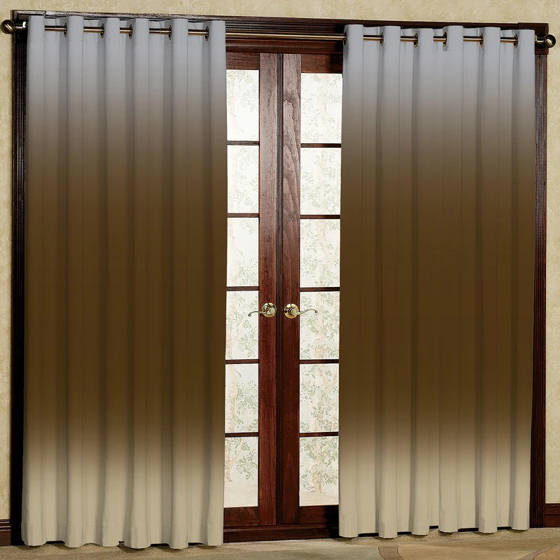 پرده چاپی مدل سایه روشن مخمل پانچی کد 1048 سایز 140x200 سانتی متر