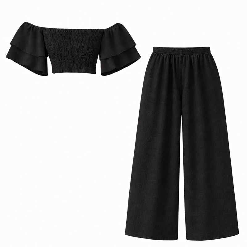 ست تاپ و شلوار راحتی زنانه مدل شیرین کد013