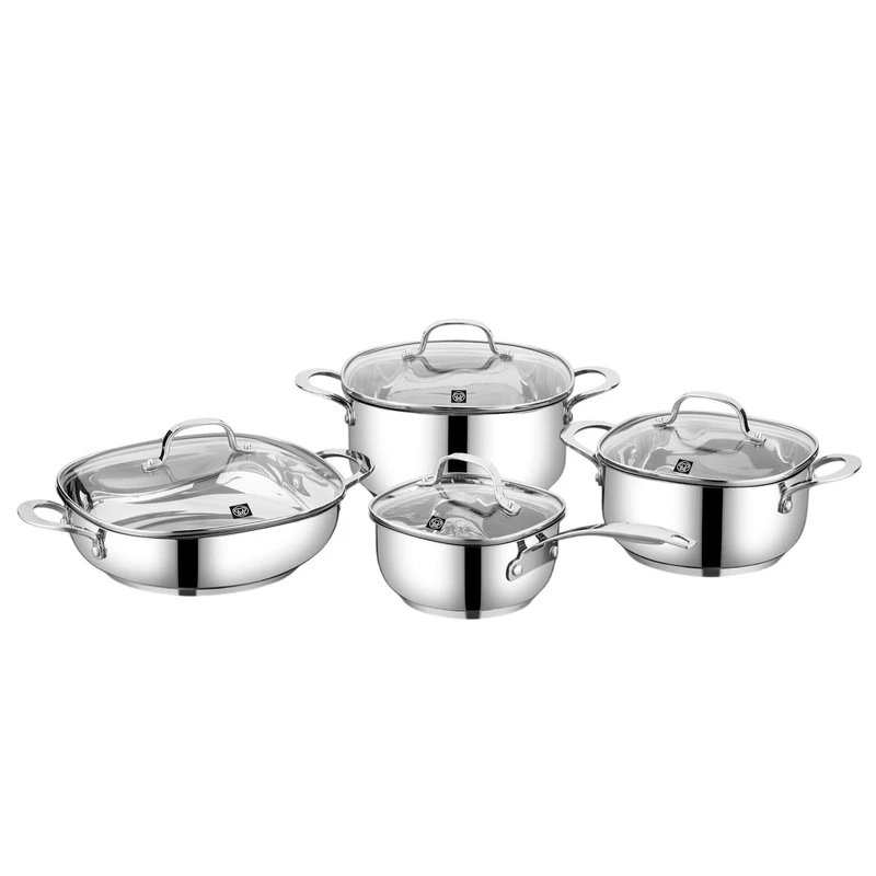 سرویس قابلمه و تابه استیل 8 پارچه کرکماز مدل A2785