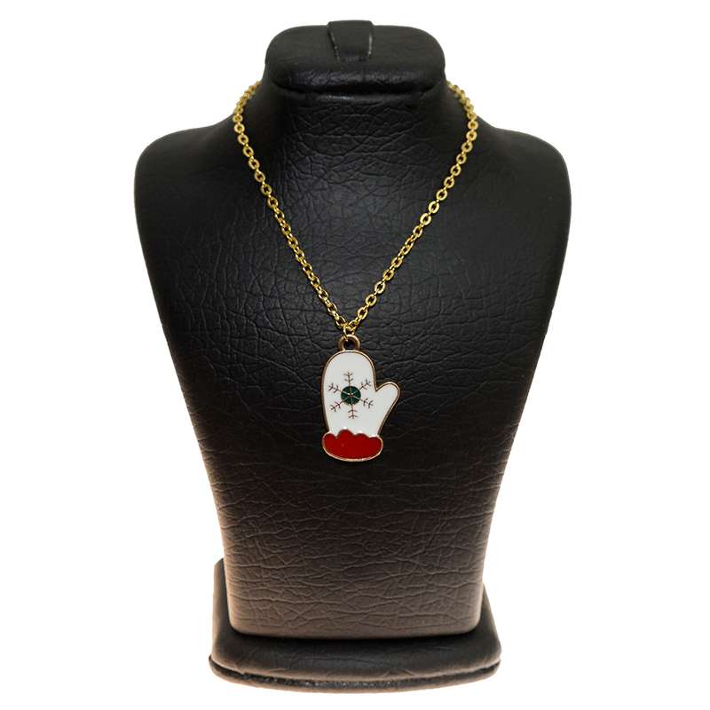 گردنبند دخترانه دلنار گالری مدل دستکش کریسمسی گردنبند دخترانه دلنار گالری مدل دستکش کریسمسی