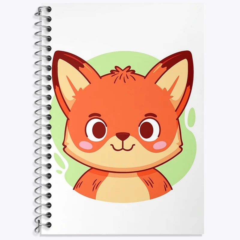 دفتر لغت 50 برگ خندالو طرح روباه حیوانات بامزه کد 37139