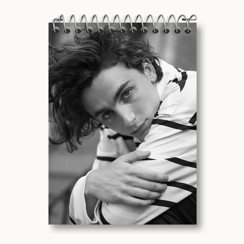 دفتر یادداشت 50 برگ خندالو مدل تیموتی شالامی Timothée Chalamet کد 19293